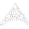 Ekena Millwork Pitch Genova Architectural Grade PVC Gable Pediment, 60"W x 30"H x 1"P (12/12) GPP060X030X100GEN - alternate 1